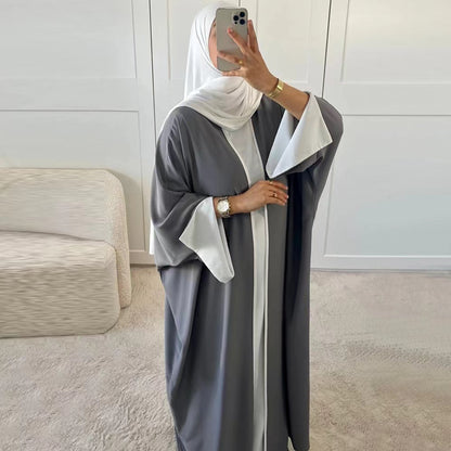 Robe Cardigan Contrastée