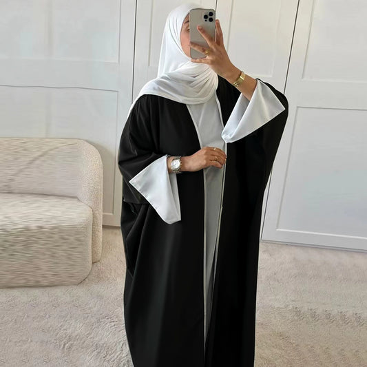 Robe Cardigan Contrastée