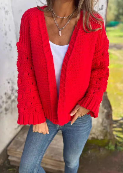 Cardigan Automne-Hiver – Maille Épaisse Tendance Femme.