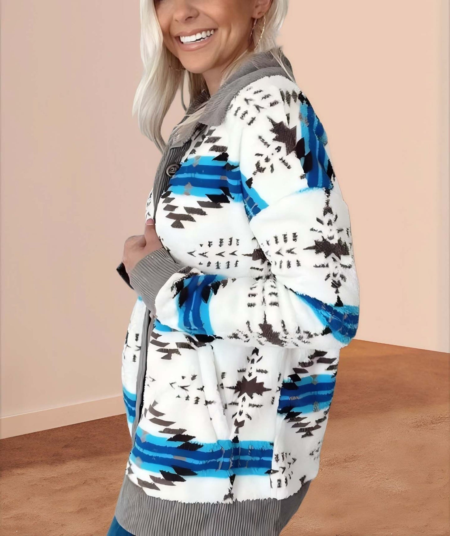 T-shirt Géométrique Contrasté