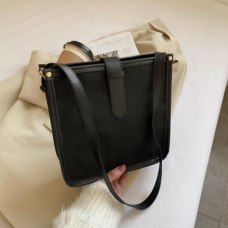 Sac Carré Compact en Cuir Synthétique