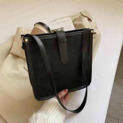 Sac Carré Compact en Cuir Synthétique