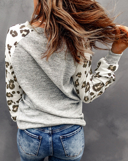 Sweat Léopard Femme – Style Décontracté Automne-Hiver.